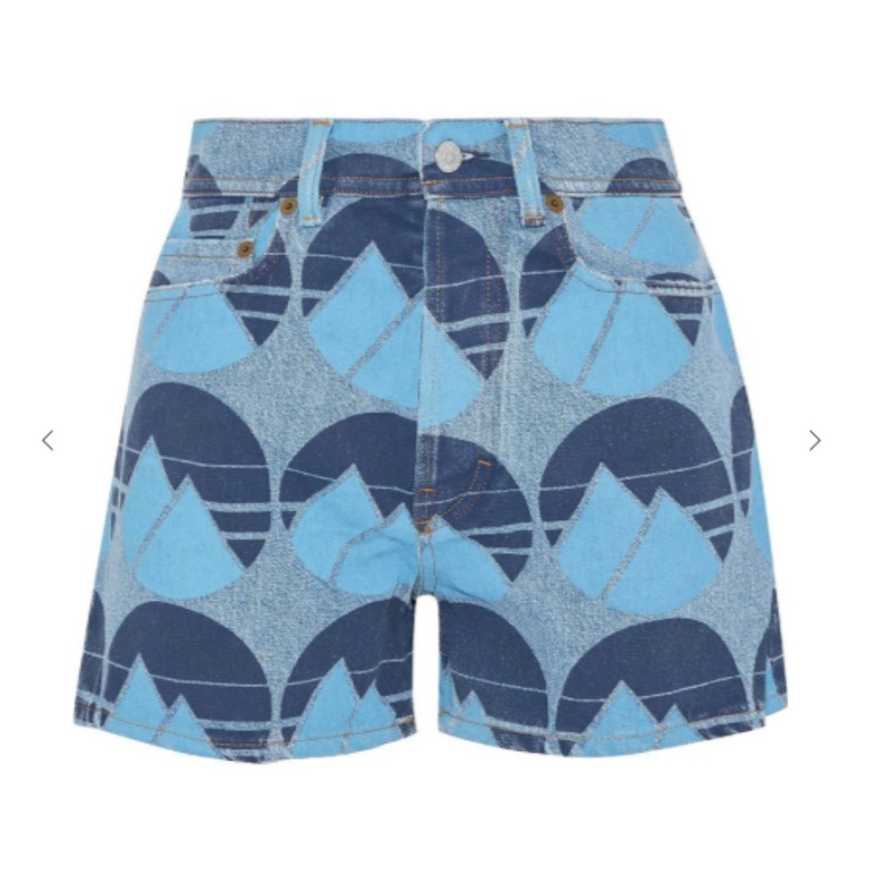 Acne Studios printed denim shorts